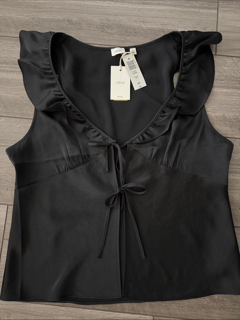 NWT Wilfred Black Tonka Top